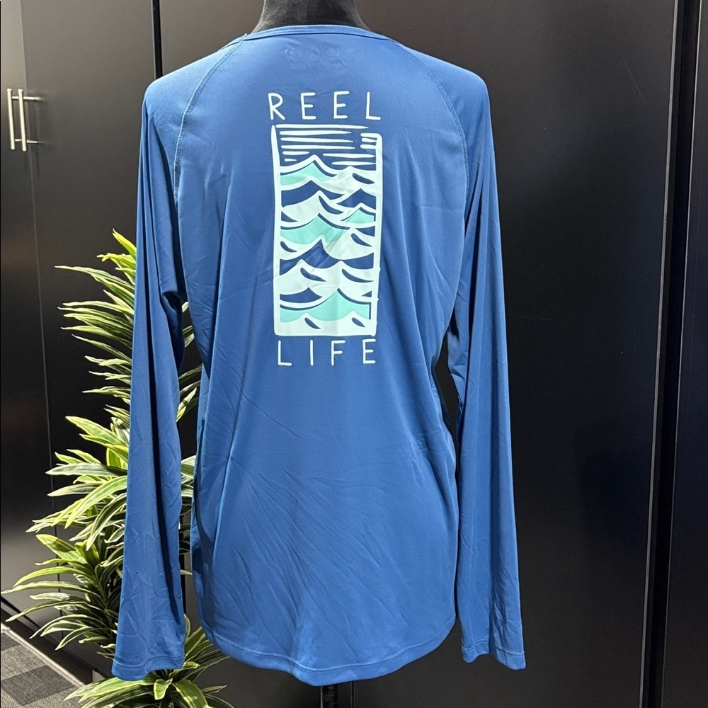 Reel Life Water Waves,UPF 50 protect,moisture wicking,lightweight,stretch,fish